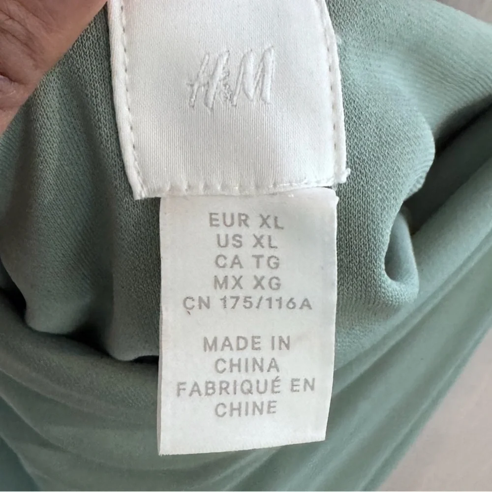 H&M Strapless Green Dress